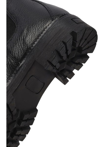 Kadın Siyah Deri Chelsea Bot 25WFD4105FT