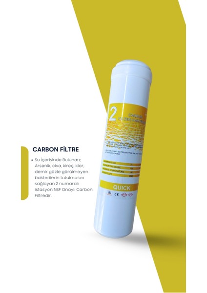 Tüm Kapalı Kasa Su Arıtma Cihazları Ile Uyumlu 5'li Su Arıtma Filtre Seti fırsatları