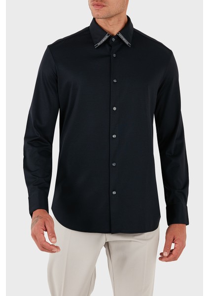 Logolu Pamuklu Regular Fit Klasik Yaka Gömlek Erkek Gömlek EM003055 AF10761 UB118 modelleri