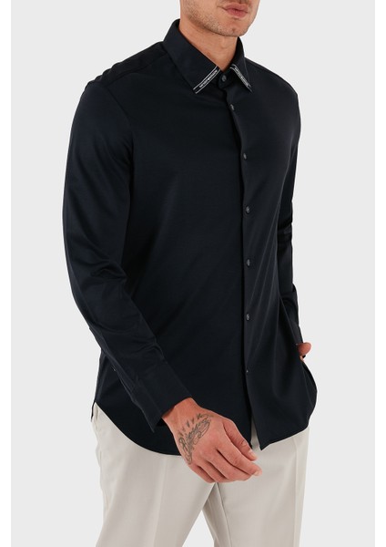 Logolu Pamuklu Regular Fit Klasik Yaka Gömlek Erkek Gömlek EM003055 AF10761 UB118 fırsatları