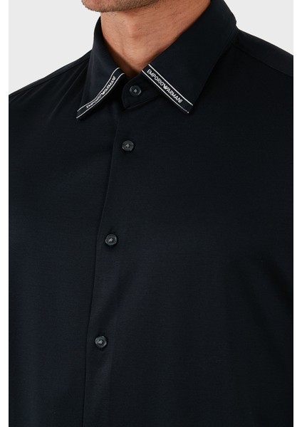 Logolu Pamuklu Regular Fit Klasik Yaka Gömlek Erkek Gömlek EM003055 AF10761 UB118