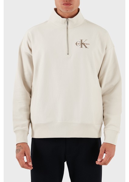 Pamuklu Regular Fit Yarım Fermuarlı Dik Yaka Sweat LV04RD236G67U Erkek Sweat LV04RD236G 67U modelleri