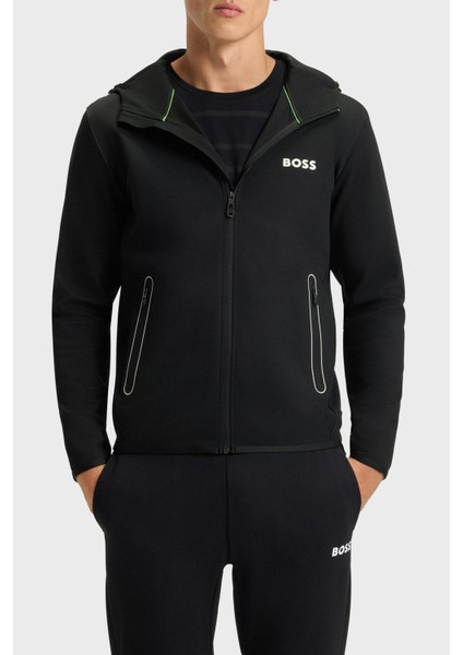 Streç Logolu Regular Fit Kapüşonlu Sweat Erkek Sweat 50542948 001