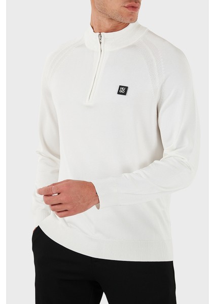 Logolu Regular Fit Yarım Fermuarlı Dik Yaka Kazak Erkek Kazak 50543786 102 indirimleri