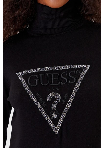 Tn Melanie Taşlı Üçgen Logo Regular Fit Balıkçı Yaka Kazak W5BR39Z2NQ2 Bayan Kazak W5BR39 Z2NQ2 Jblk fırsatları