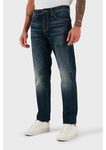 Pamuklu Slim Fit Normal Bel Düz Paça Esnek Jeans Erkek Kot Pantolon XM000049 AF18810 MB001 fırsatları