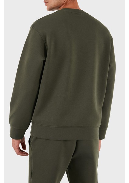 Logo Işlemeli Streç Pamuklu Regular Fit Bisiklet Yaka Sweat Erkek Sweat EM002919 AF10013 U8120 modelleri