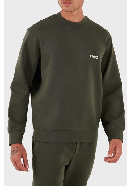 Logo Işlemeli Streç Pamuklu Regular Fit Bisiklet Yaka Sweat Erkek Sweat EM002919 AF10013 U8120 indirimleri