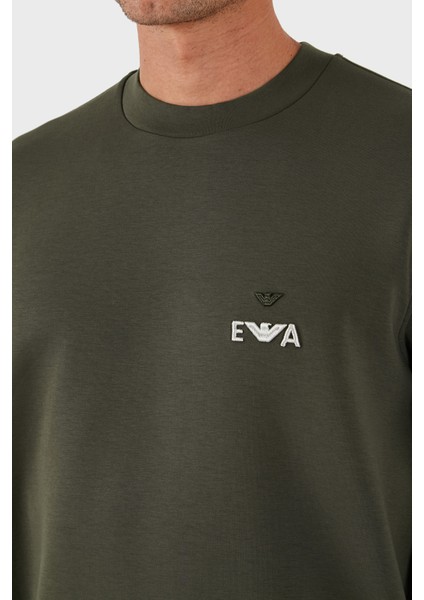 Logo Işlemeli Streç Pamuklu Regular Fit Bisiklet Yaka Sweat Erkek Sweat EM002919 AF10013 U8120