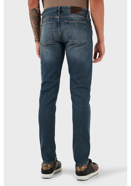 Streç Pamuklu Slim Fit Düşük Bel Dar Paça Jeans Erkek Kot Pantolon EM000668 AF14297 MB002 fırsatları