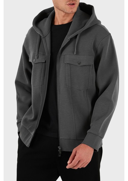 Streç Pamuklu Relaxed Fit Kapüşonlu Sweat Erkek Sweat XM000967 AF16222 U8107 modelleri