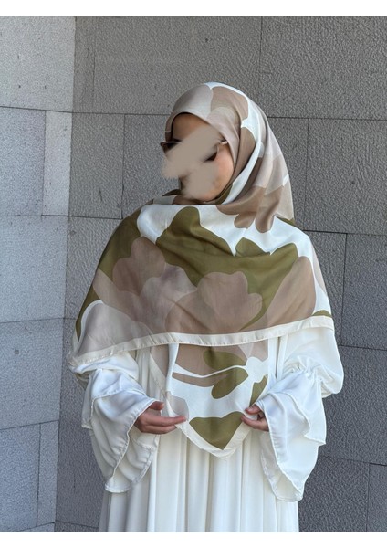 Pamuklu Vera Desen Eşarp-Vizon/haki