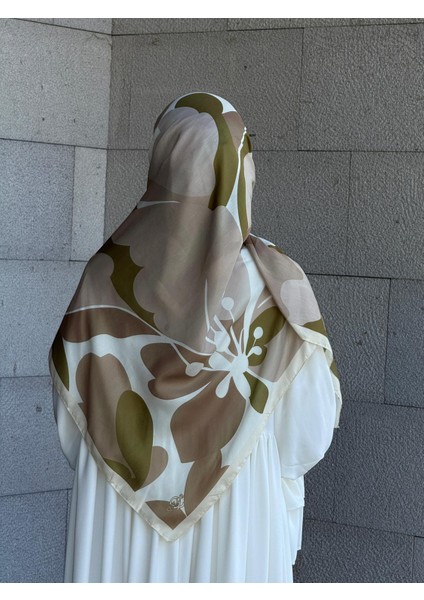 Pamuklu Vera Desen Eşarp-Vizon/haki modelleri
