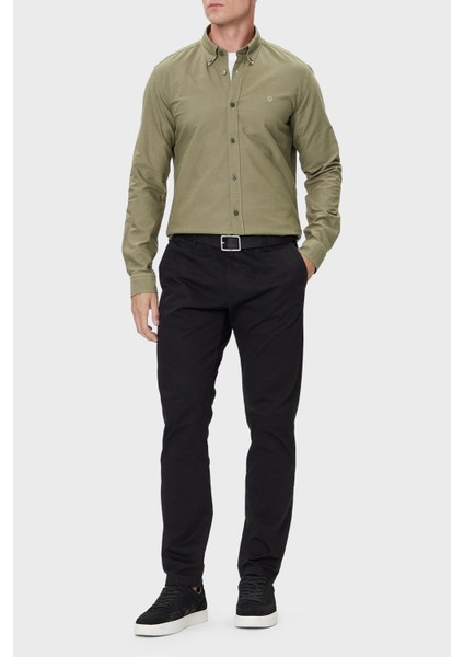 Logolu % 100 Pamuk Slim Fit Düğmeli Yaka Gömlek Erkek Gömlek 50544917 314 fiyatları