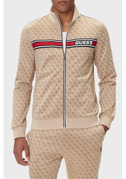 Korbin Pamuklu Jakarlı Logo Baskılı Regular Fit Dik Yaka Sweat Z2BQ06K7122 Erkek Sweat Z2BQ06 K7122 P13W