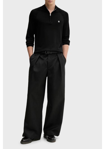 Logolu Regular Fit Yarım Fermuarlı Dik Yaka Kazak Erkek Kazak 50543786 001 fiyatları