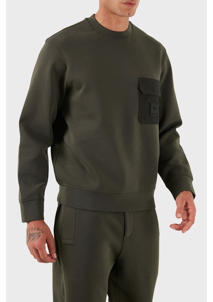 Streç Pamuklu Regular Fit Tek Cepli Bisiklet Yaka Sweat Erkek Sweat EM002925 AF10013 U8120 indirimleri