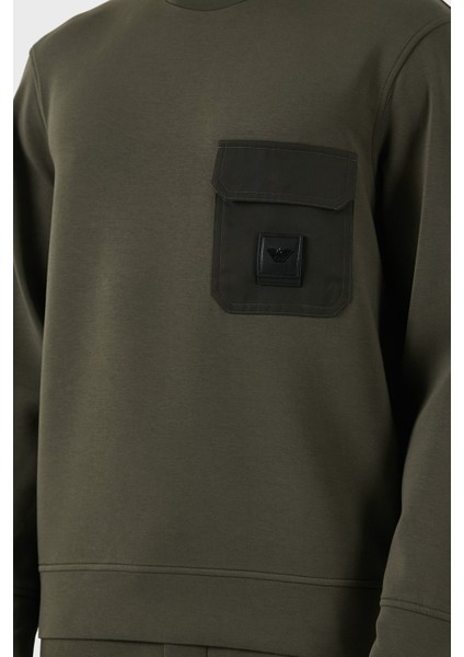 Streç Pamuklu Regular Fit Tek Cepli Bisiklet Yaka Sweat Erkek Sweat EM002925 AF10013 U8120