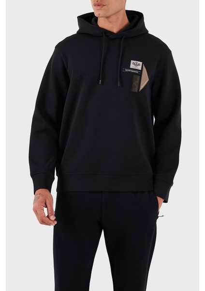 Logolu Pamuklu Regular Fit Kapüşonlu Sweat Erkek Sweat EM003587 AF10013 UB118