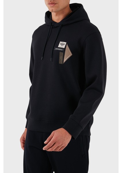 Logolu Pamuklu Regular Fit Kapüşonlu Sweat Erkek Sweat EM003587 AF10013 UB118