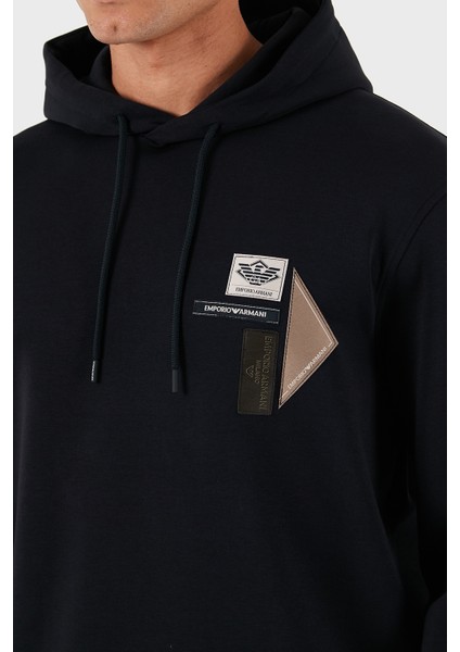 Logolu Pamuklu Regular Fit Kapüşonlu Sweat Erkek Sweat EM003587 AF10013 UB118