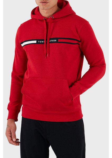 Pamuk Karışımlı Regular Fit Kanguru Cepli Kapüşonlu Sweat Erkek Sweat MW0MW37361 Xld modelleri