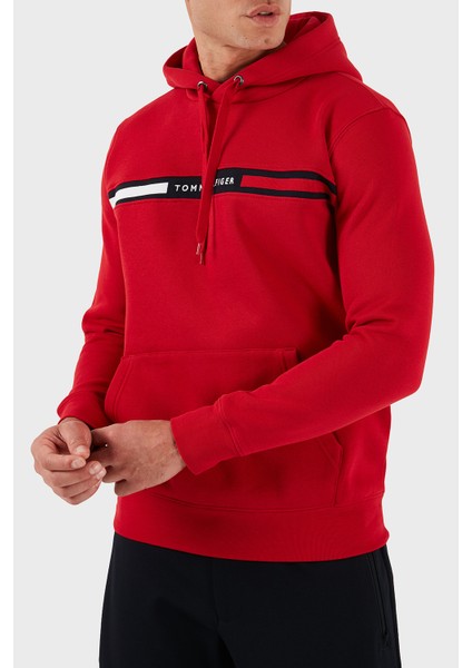 Pamuk Karışımlı Regular Fit Kanguru Cepli Kapüşonlu Sweat Erkek Sweat MW0MW37361 Xld fırsatları