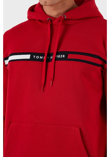 Pamuk Karışımlı Regular Fit Kanguru Cepli Kapüşonlu Sweat Erkek Sweat MW0MW37361 Xld indirimleri