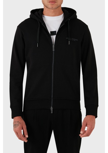 Logo Baskılı Streç Pamuklu Regular Fit Kapüşonlu Sweat Erkek Sweat XM001293 AF20934 UC001