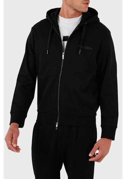 Logo Baskılı Streç Pamuklu Regular Fit Kapüşonlu Sweat Erkek Sweat XM001293 AF20934 UC001