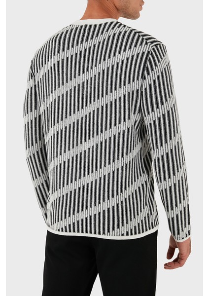 Jakarlı Yün Karışımlı Regular Fit Sıfır Yaka Örme Kazak Erkek Kazak EM003517 AF19553 FC005 modelleri