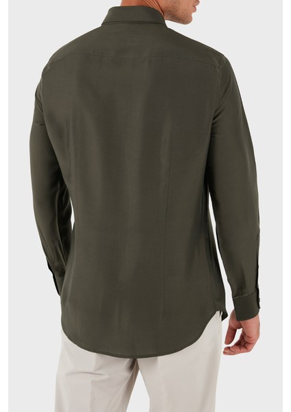 Ipek Karışımlı Regular Fit Klasik Yaka Gömlek Erkek Gömlek EM001537 AF17293 U8120 fiyatları