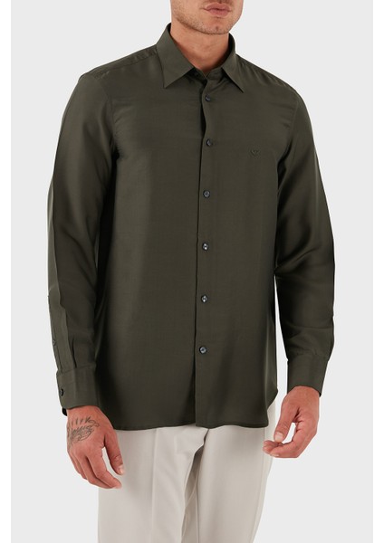 Ipek Karışımlı Regular Fit Klasik Yaka Gömlek Erkek Gömlek EM001537 AF17293 U8120 fırsatları