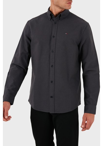 % 100 Pamuk Regular Fit Düğmeli Yaka Gömlek Erkek Gömlek DM0DM21298 Bds modelleri
