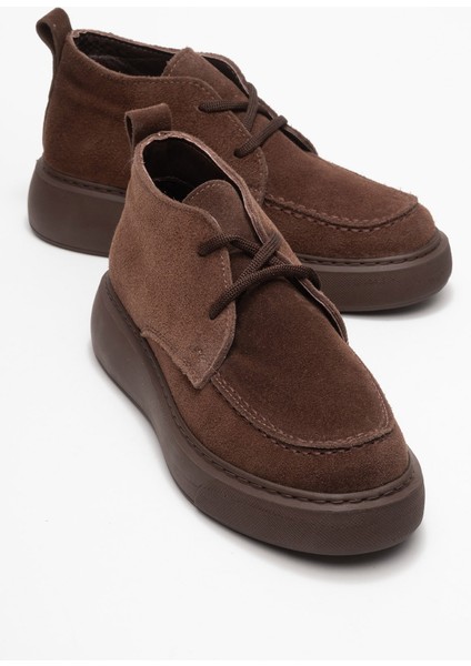 Lılya Kahverengi Süet Hakiki Deri Kadın Chukka Bot