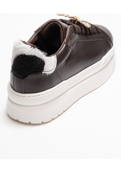 Laren Kahverengi Cilt Hakiki Deri Tokalı Kadın Günlük Spor Ayakkabı indirimleri