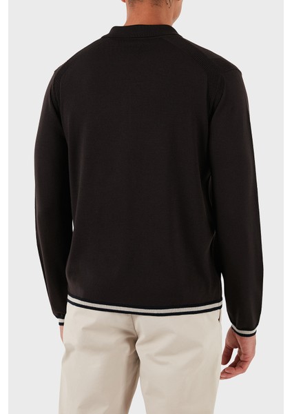 % 100 Yün Regular Fit Yarım Fermuarlı Polo Yaka Kazak Erkek Kazak EM001512 AF14158 U6280 fiyatları