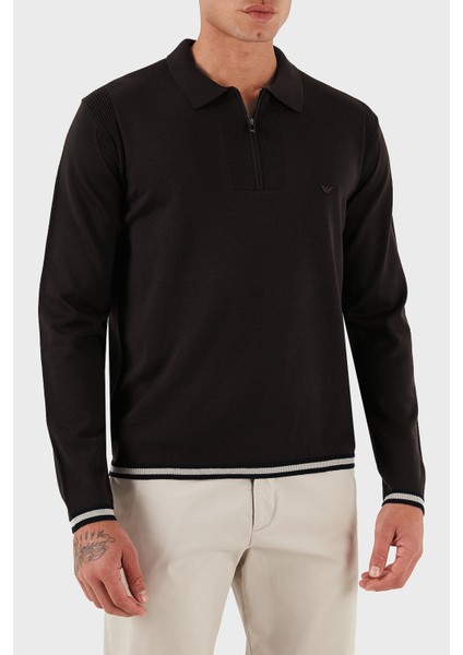 % 100 Yün Regular Fit Yarım Fermuarlı Polo Yaka Kazak Erkek Kazak EM001512 AF14158 U6280 fırsatları