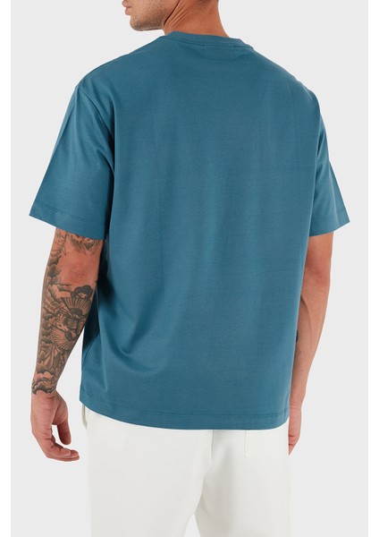 Pamuklu Relaxed Fit Bisiklet Yaka Logolu T Shirt LV04RC851GCCY Erkek T Shirt LV04RC851G Ccy fiyatları