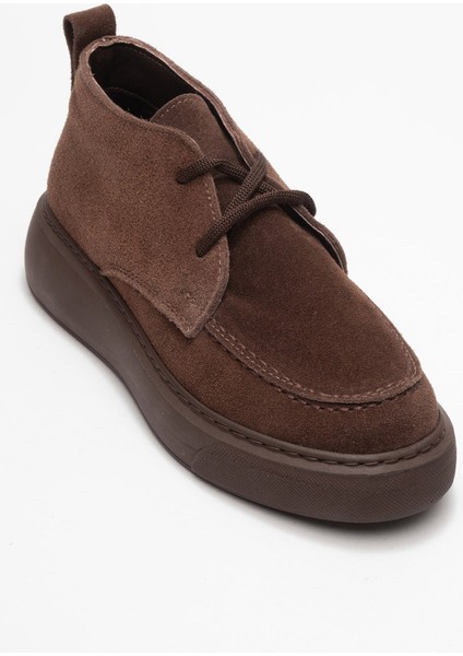 Lılya Kahverengi Süet Hakiki Deri Kadın Chukka Bot modelleri