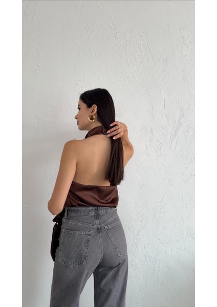 Kahverengi Saten Bluz fiyatları