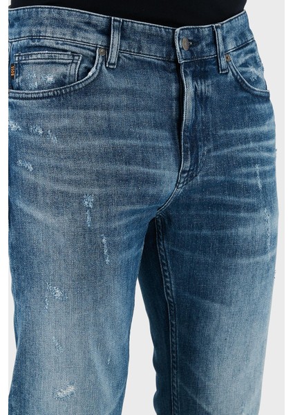 Streç Pamuklu Slim Fit Normal Bel Daralan Paça Jeans Erkek Kot Pantolon 50544640 437