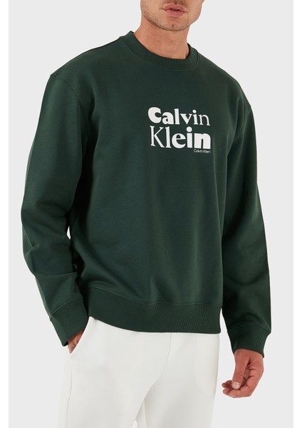 Logolu Pamuklu Relaxed Fit Bisiklet Yaka Sweat LV04LD242GLLG Erkek Sweat LV04LD242G Llg fırsatları