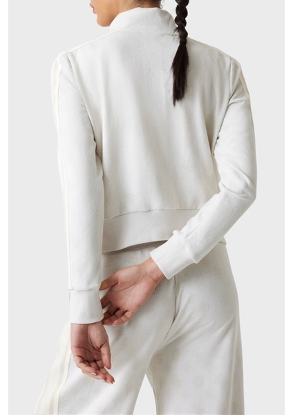 Peony 4g Logo Baskılı Regular Fit Dik Yaka Crop Sweat 5YQ07K0282 Bayan Sweat 5YQ07 K0282 F0ER modelleri