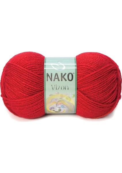 5 Adet Vizon Premium Akrilik El Örgü İpi Yünü Renk No : 251 Bayrak Kırmızı fiyatları