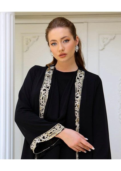 42923 Iç Bluz Sandy Kumaş Dış Kısım Şifon Kol Ucu ve Kenar Kısımları Gold Işlemeli Kenarları Kenarları Fırfır Detaylı fırsatları