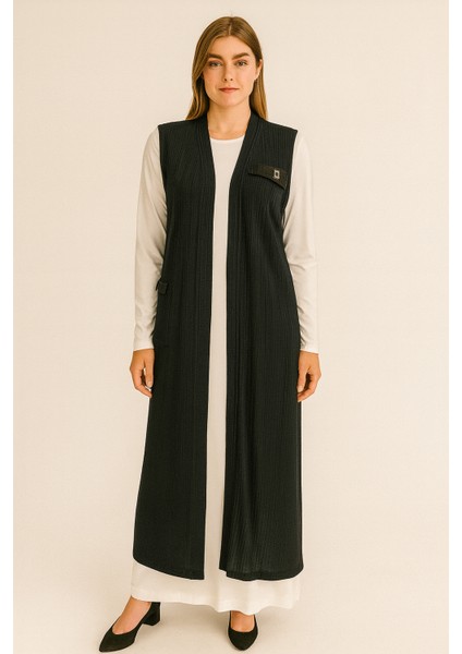 841 Tokalı Yelek Qys Yelek #24-04#