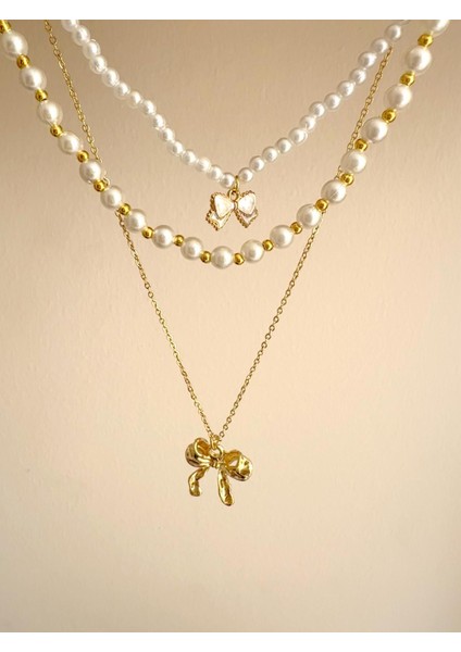 Incili Fiyonk 3'lü Kolye Seti fiyatları