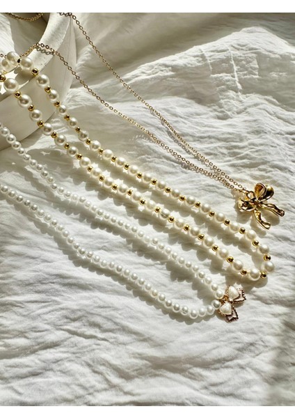 Incili Fiyonk 3'lü Kolye Seti modelleri