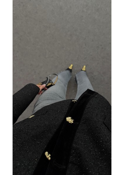 Gold Düğmeli Simli Ceket modelleri